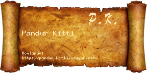 Pandur Kitti névjegykártya